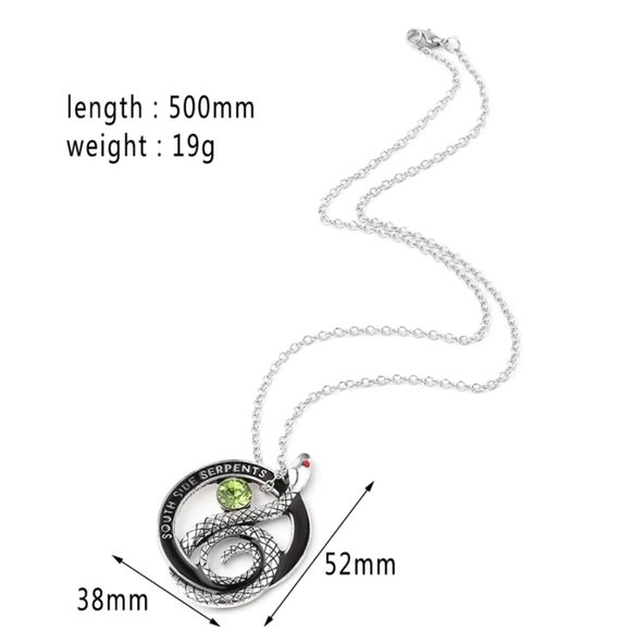 Riverdale South Side Serpents Necklace New Silver - Picture 2 of 2